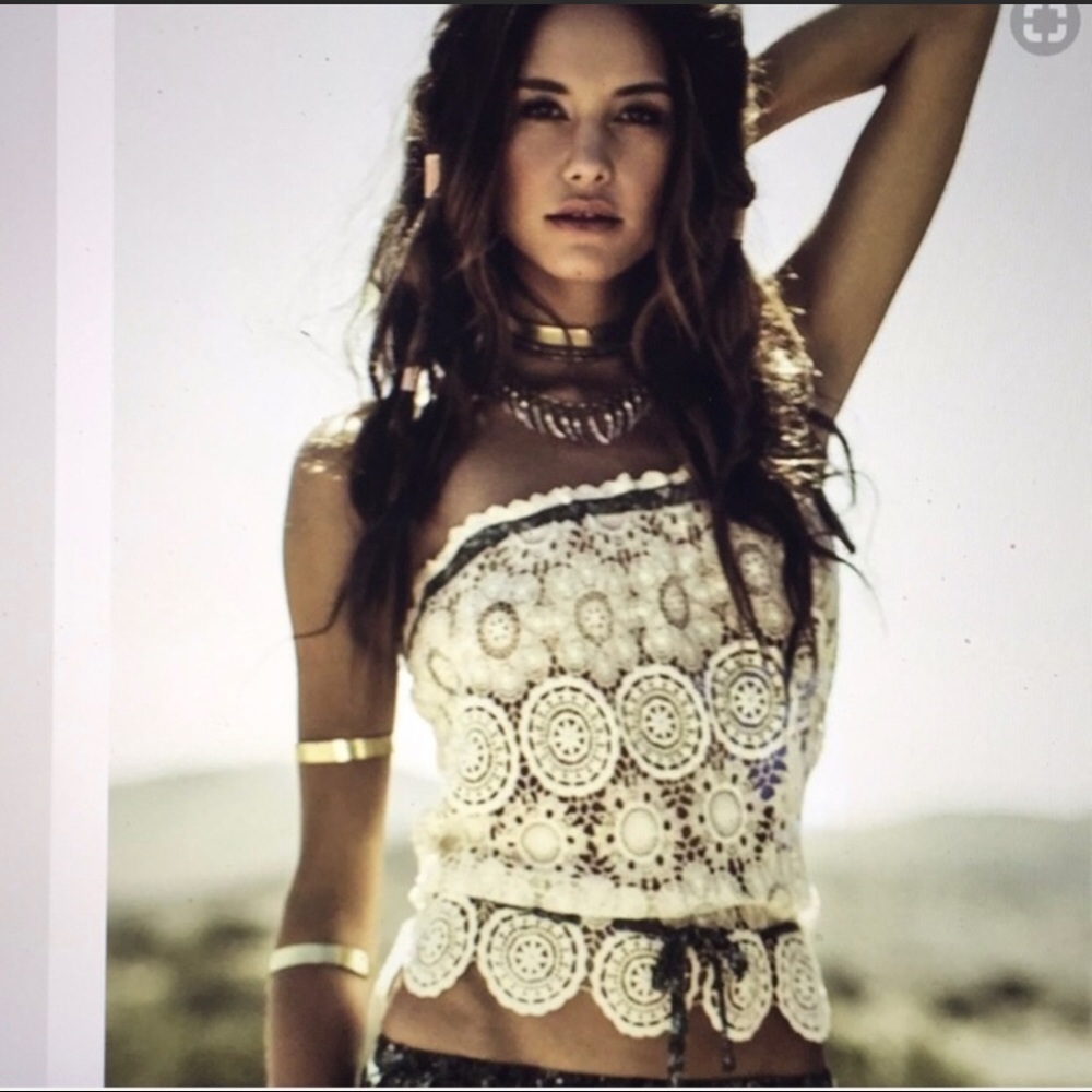 Ann Sui Crochet Drifter Top